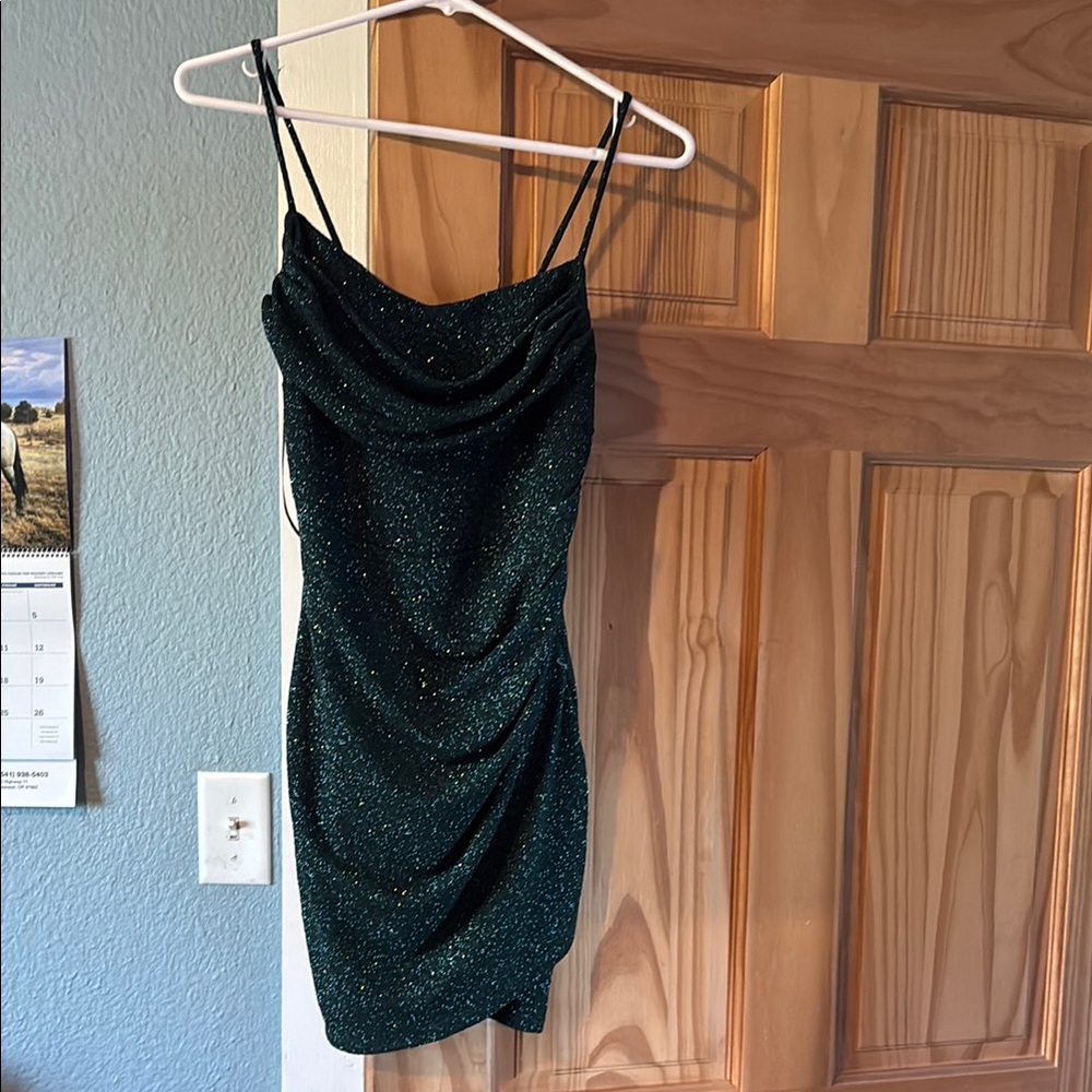 Windsor Glittering Emerald Mini Dress